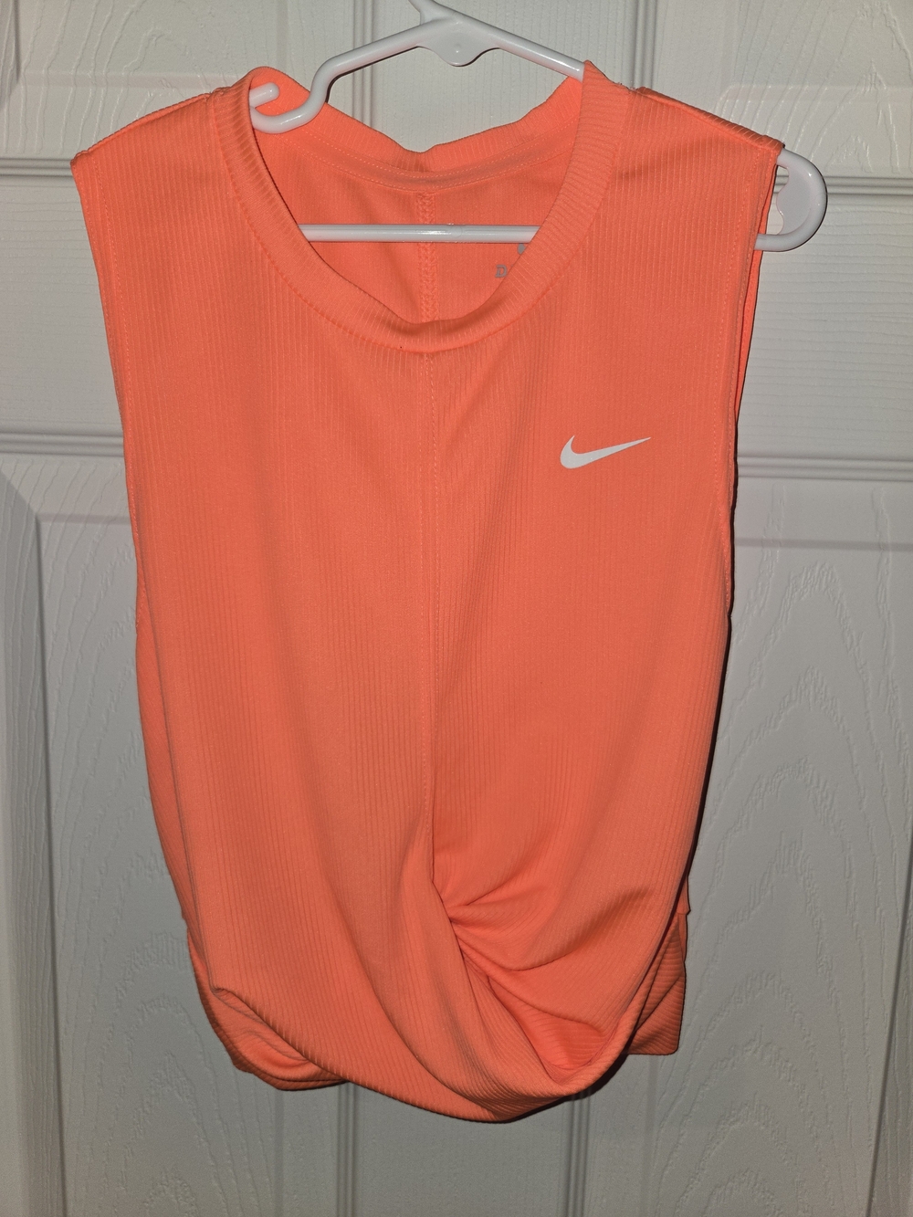Nike Women's Neon Coral Twist-Front Tank Top